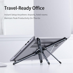 Multi-Purpose Foldable Stand for Laptop, Mobile & Tablet – Adjustable Aluminum Device Holder