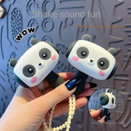Cute cartoon Hammer Choo Choo toy Keychain With Sound, Shake Left Right Musical Beep Hammer Toy, For all ages. (Black white)