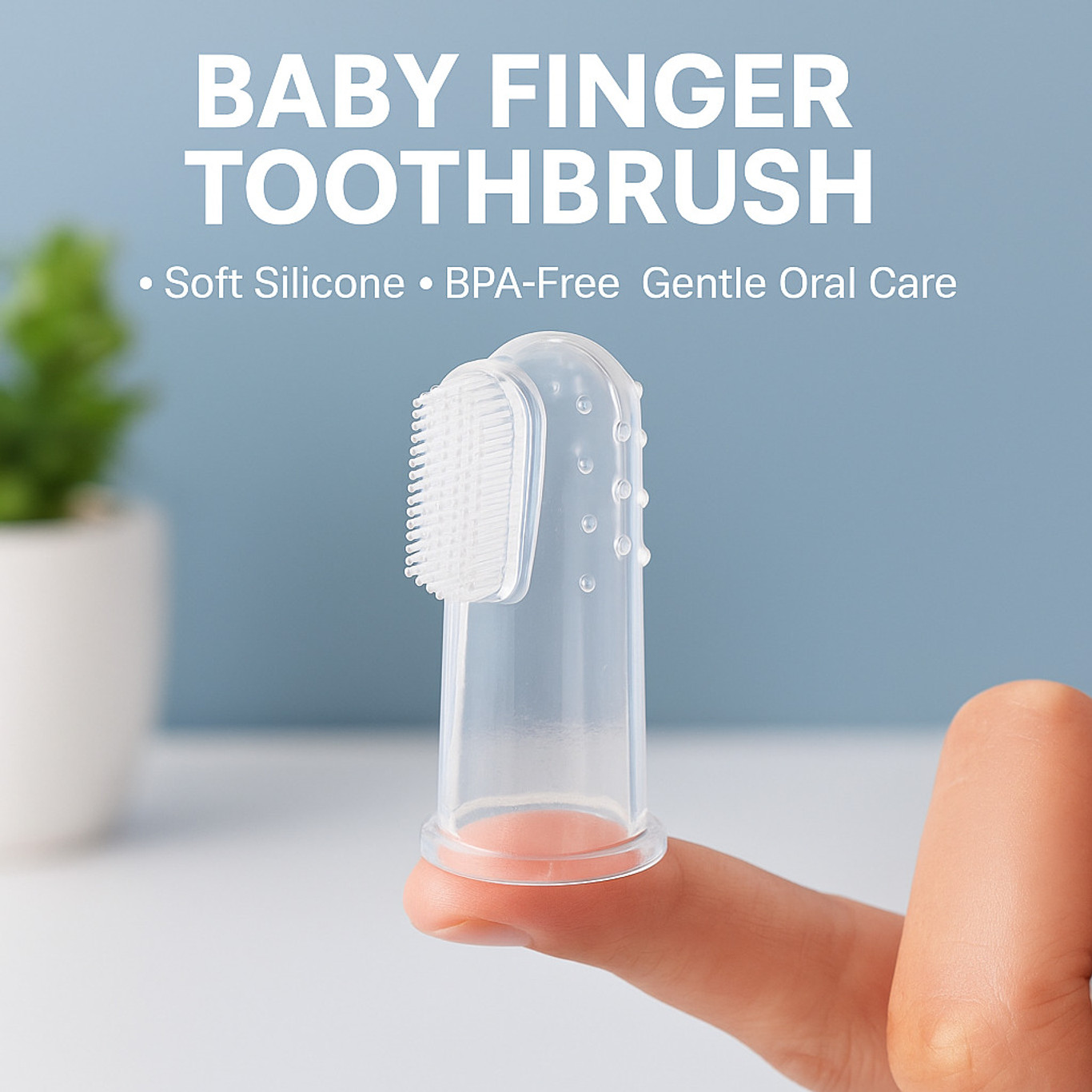 Baby Finger Tooth Brush Gentle Care Soft Silicone (BPA Free)