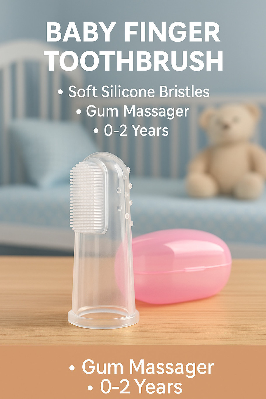 Baby Finger Tooth Brush Gentle Care Soft Silicone (BPA Free)